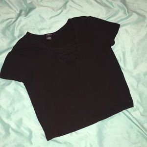 Black Lattice Crop Top